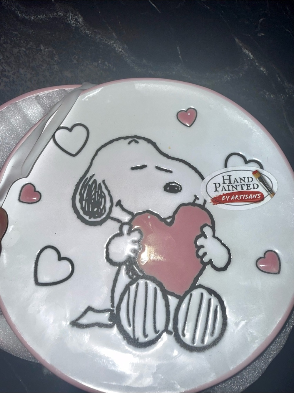 Zrike Peanuts Snoopy Valentine's Day 6-inch appetizer plates set of 8
